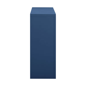 TOV Furniture Suzie & Rattan Console Table Navy 45"W x 12"D x 30"H