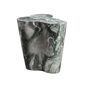 TOV Furniture Slab Grey/Blush Faux Marble Tall Side Table Blush,Grey Marble 23"W x 19"D x 22"H