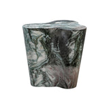 TOV Furniture Slab Grey/Blush Faux Marble Short Side Table Blush,Grey Marble 18"W x 15.5"D x 18"H