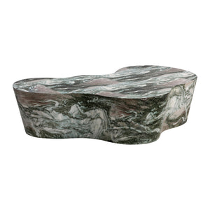 TOV Furniture Slab Grey/Blush Faux Marble Coffee Table Blush,Grey Marble 59"W x 36"D x 15"H