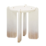 TOV Furniture Gloria Oak Side Table Cream 15.8"W x 15.8"D x 19.7"H