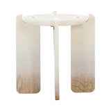 TOV Furniture Gloria Oak Side Table Cream 15.8"W x 15.8"D x 19.7"H