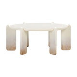 TOV Furniture Gloria Oak Coffee Table Cream 35.4"W x 35.4"D x 15.8"H