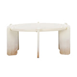 TOV Furniture Gloria Oak Coffee Table Cream 35.4"W x 35.4"D x 15.8"H