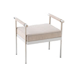 Diva Cream Velvet Bench