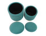 Saturn Teal Storage Ottomans - Set of 2