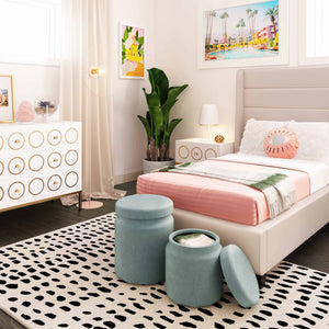 Koah Blush Velvet Bed in Twin