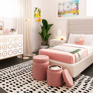 Koah Blush Velvet Bed in Twin