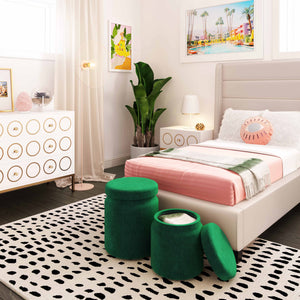 Koah Blush Velvet Bed in Twin