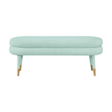 Betty Sea Foam Green Velvet Bench