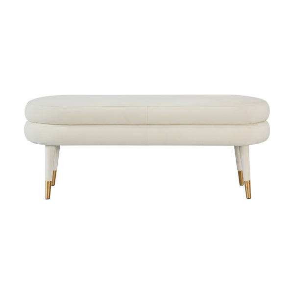 Betty Cream Velvet Bench