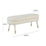 Betty Velvet Bench Cream TOV-OC68125