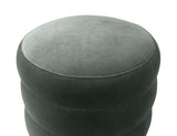 Ladder Grey Velvet Ottoman