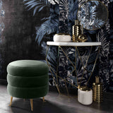 Ladder Grey Velvet Ottoman