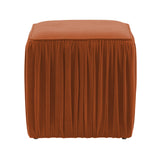 Morgan Cognac Pleated Ottoman