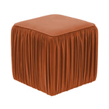 Morgan Cognac Pleated Ottoman