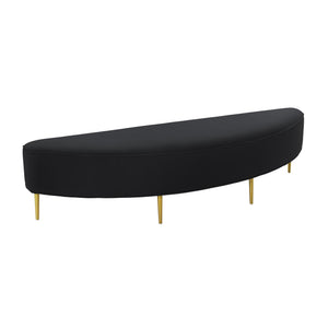 Bianca Black Velvet King Bench