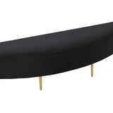 Bianca Black Velvet King Bench