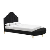 Bianca Black Velvet King Bench