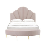 Bianca Blush Velvet Queen Bench