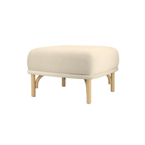 Desiree Cream Velvet Ottoman