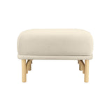 Desiree Cream Velvet Ottoman