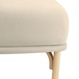 Desiree Cream Velvet Ottoman