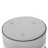 Klondike Grey & Black Velvet Ottoman Black,Grey TOV-OC68569