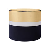 Klondike Champagne & Black Velvet Ottoman Black,Champagne TOV-OC68570