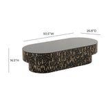 Faye Black Glass Coffee Table Black TOV-OC68586