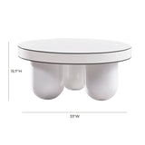 Jasper White Glossy Coffee Table White TOV-OC68596