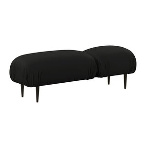 TOV Furniture Adalynn Vegan Leather Bench Black 50"W x 15.7"D x 16"H