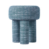 TOV Furniture Claire Knubby Stool Teal 14"W x 14"D x 17"H