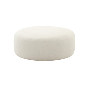 TOV Furniture Broohah Boucle Ottoman Cream 39.2"W x 39.2"D x 14.9"H