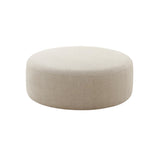 TOV Furniture Broohah Linen Ottoman Beige 39.2"W x 39.2"D x 14.9"H