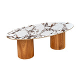 TOV Furniture Tamara Ceramic Oval Coffee Table  