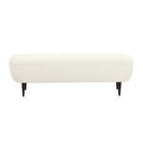 TOV Furniture Denise Boucle Bench Cream 50.7"W x 15.3"D x 16.1"H