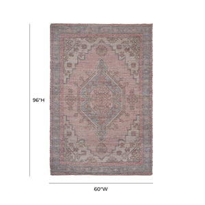 TOV Furniture Madra Blush Tone 5' x 8' Area Rug Multi,Rust 60"W x 96"D x 0.5"H