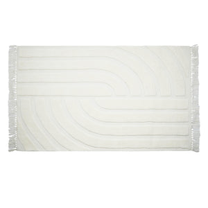 TOV Furniture Loop 8' x 10' Area Rug White 96"W x 120"D x 0.5"H