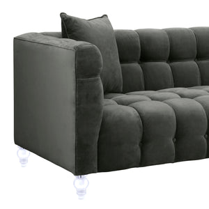 Bea Grey Velvet Sofa