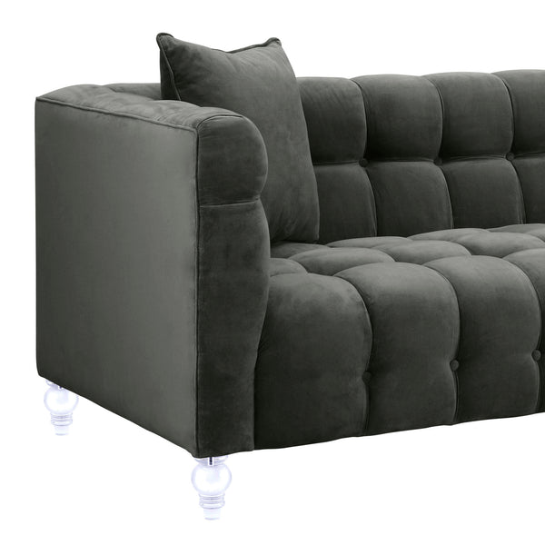 Bea Grey Velvet Sofa