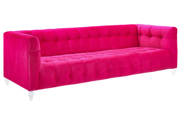Bea Pink Velvet Sofa