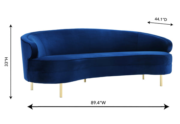 Baila Navy Velvet Sofa