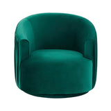 London Forest Green Pleated Swivel Chair