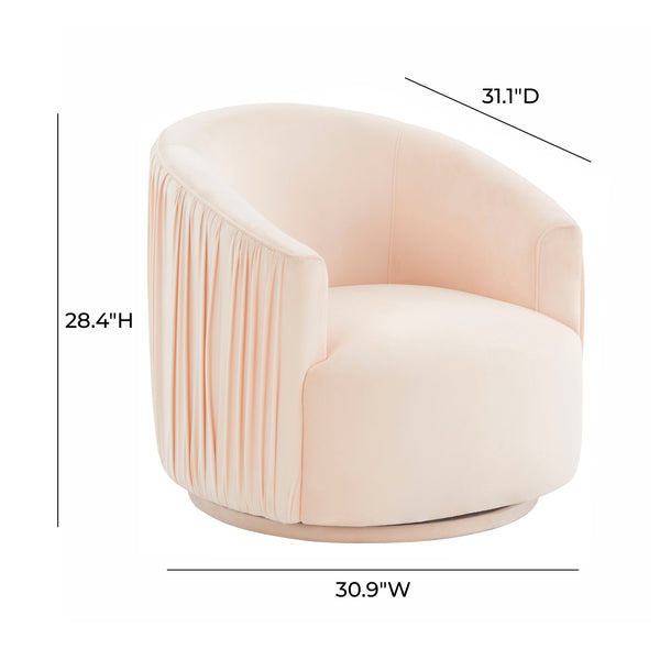 London Peche Pleated Swivel Chair
