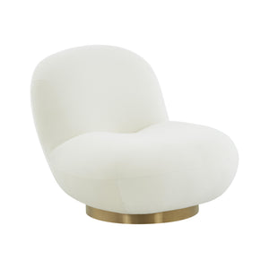 Emily Cream Velvet Swivel Chair