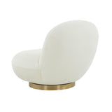 Emily Cream Velvet Swivel Chair