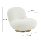 Emily Cream Velvet Swivel Chair