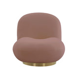 Emily Mauve Velvet Swivel Chair