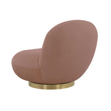 Emily Mauve Velvet Swivel Chair